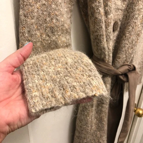 J Jill Alpaca Mohair Blend Knit Duster Cardigan Multicolor Size Medium - Picture 6 of 14